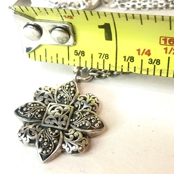 LOIS HILL Sterling Silver Reversible Multi-Strand Floral Charm & Toggle Bracelet - Picture 9 of 17